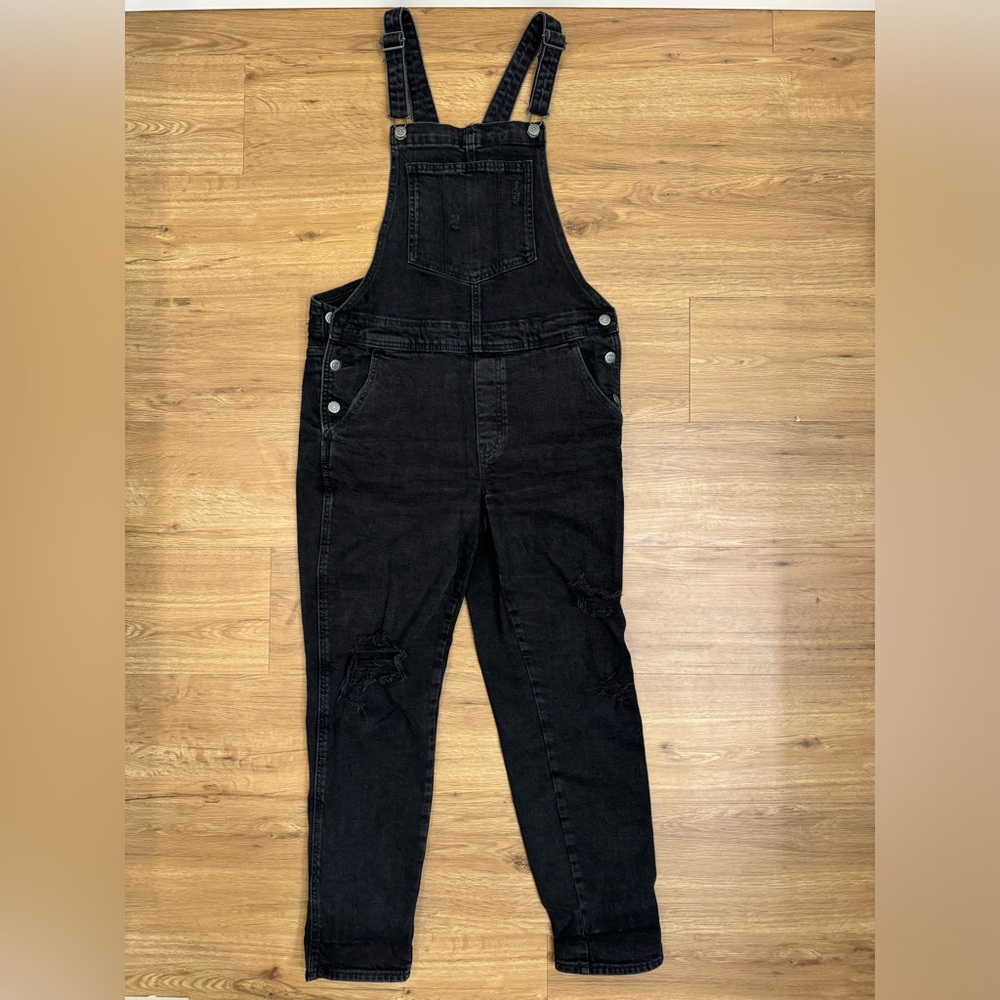 Old Navy Black Skinny Denim Overalls